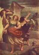 sein Sohn und der Esel Honore Daumier